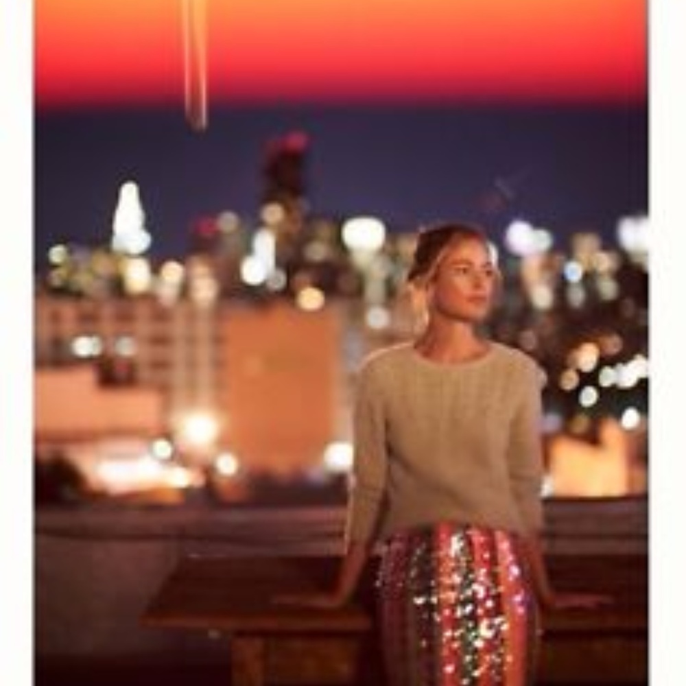 Anthropologie MAEVE Sequin Skirt